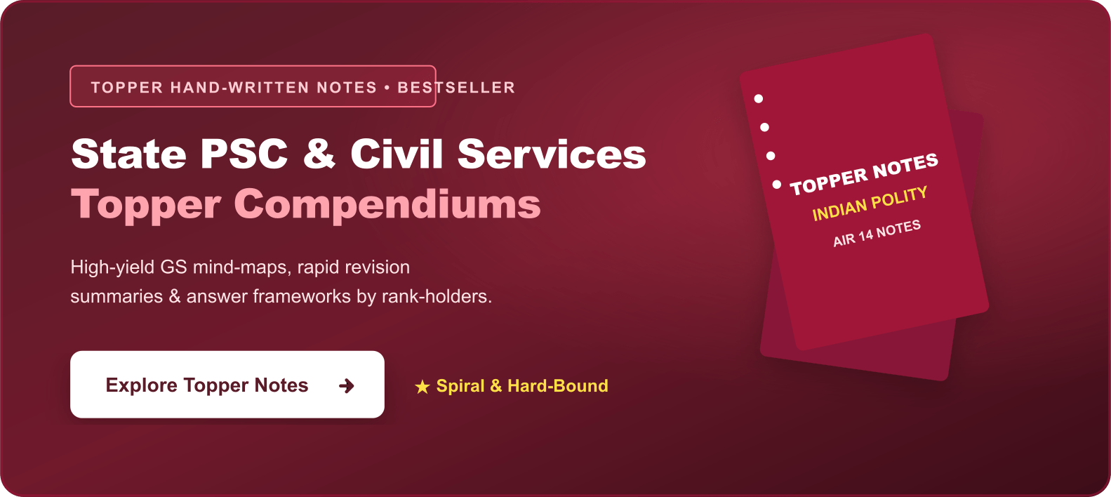 State PSC & Civil Services Topper Compendiums Promo Banner
